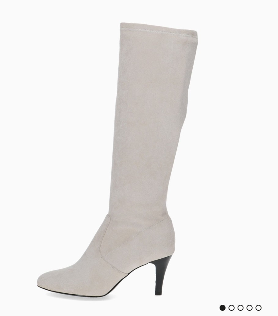 Footwear Caprice Knee High Boots | Caprice - 25524 Cream Sock Knee High Boot