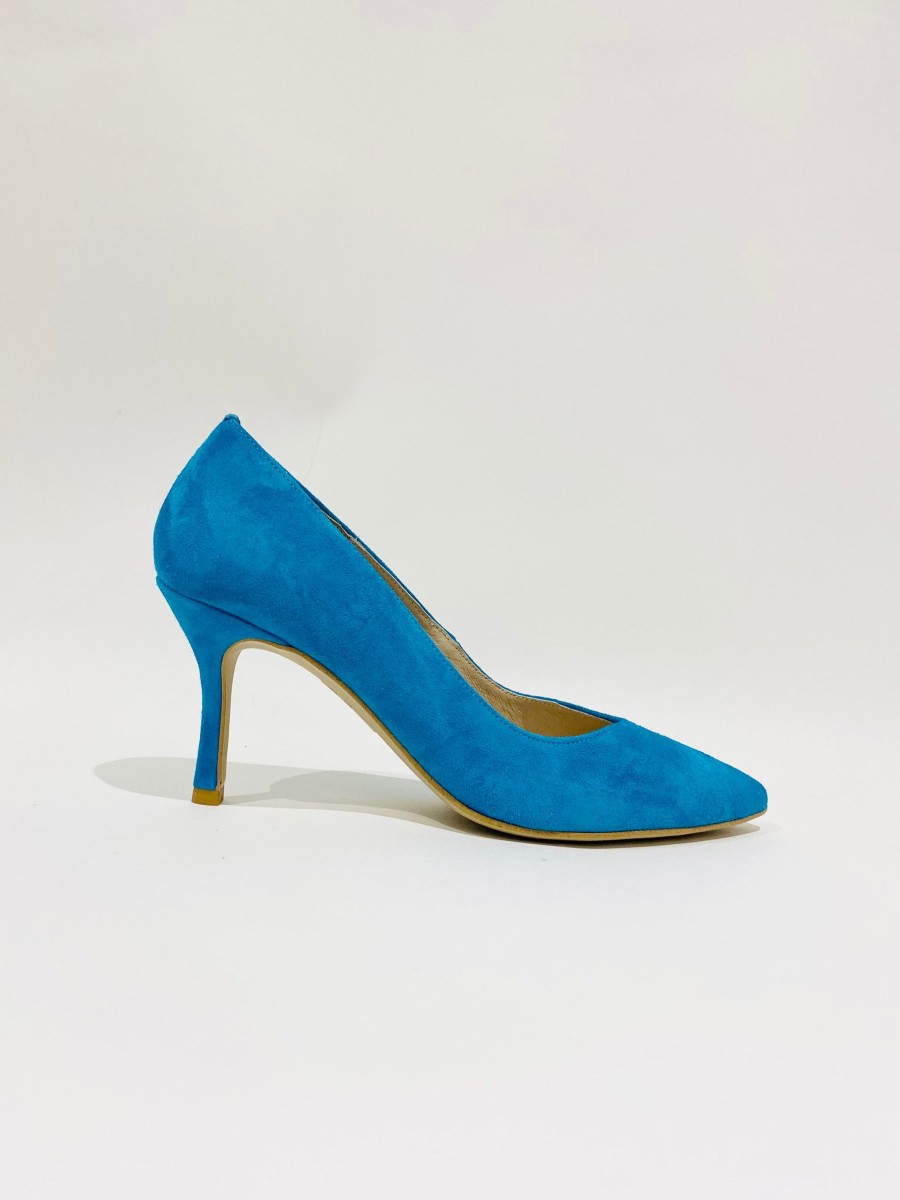 Footwear Rachel's | Rachel'S - Turquoise Suede Court