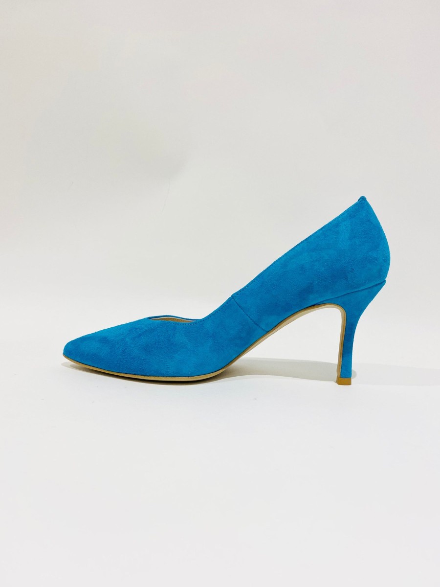 Footwear Rachel's | Rachel'S - Turquoise Suede Court