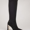 Footwear Kate Appleby | Kate Appleby - Fazeley Black Suede Look Knee High Boot