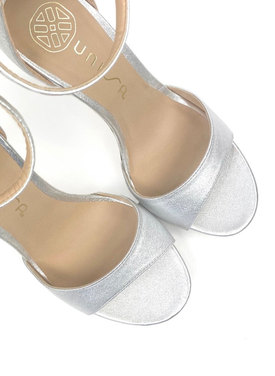 Footwear Unisa | Unisa - Yong Silver Strap Sandals