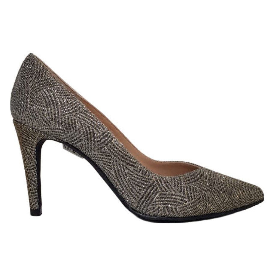 Footwear Brenda Zaro | Brenda Zaro - Gold And Bronze Glitz Court Shoe