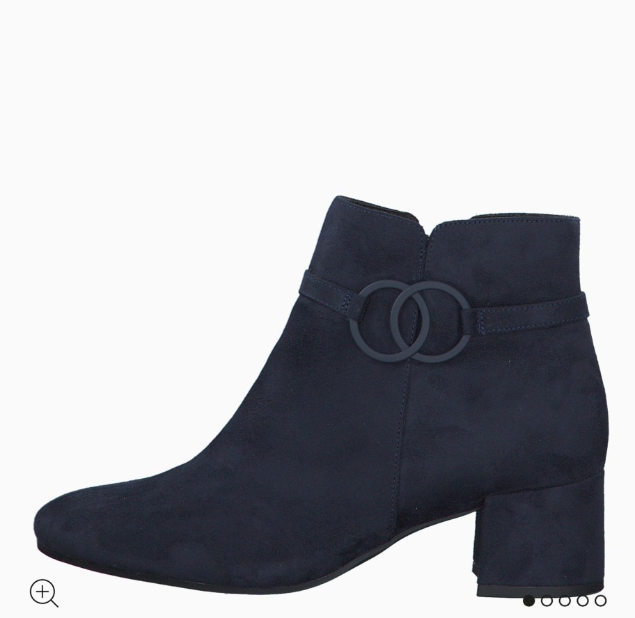 Footwear Tamaris Ankle Boots | Tamaris - 25374 Navy Suede Ankle Boot