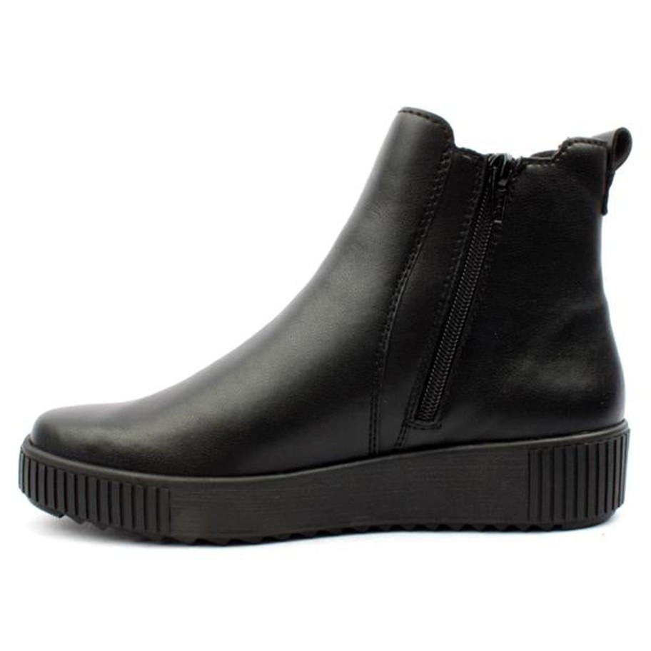 Footwear Rieker Ankle Boots | Rieker - Y6451 Black Leather Chelsea Boot