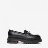 Footwear NeroGiardini | Nerogiardini - L217715D Black Chunky Leather Loafer