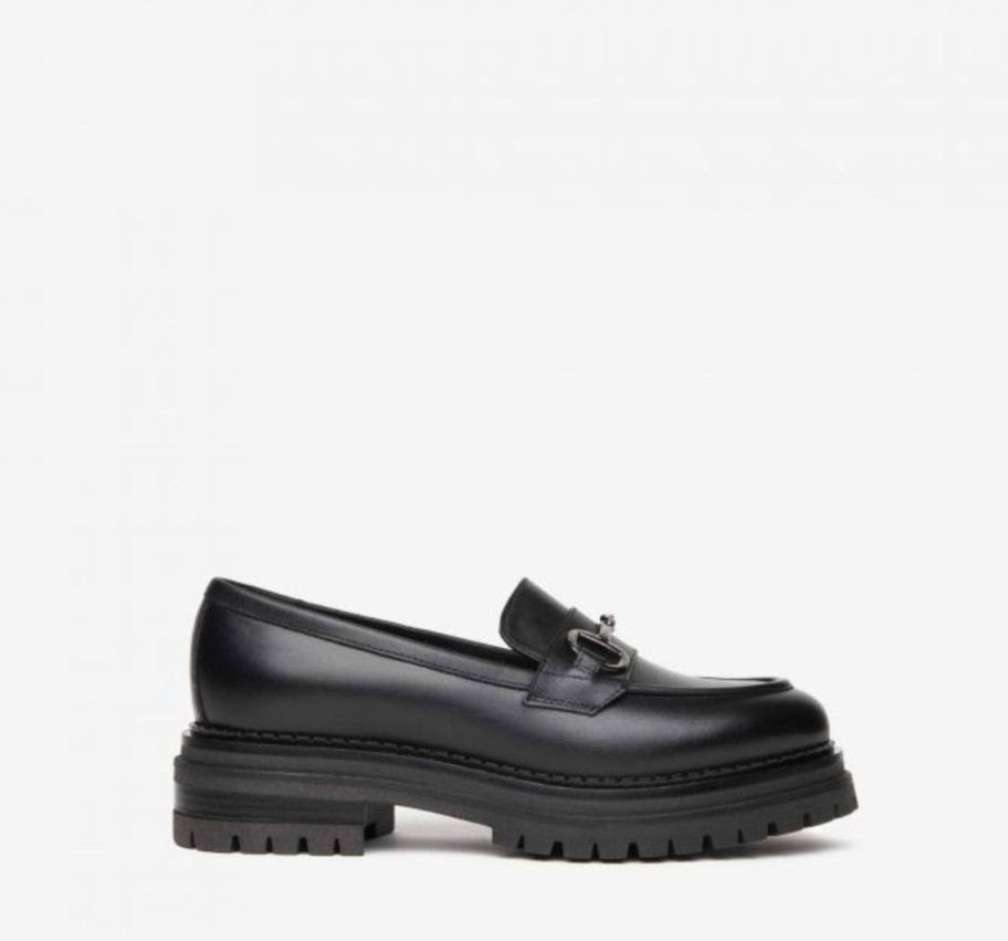 Footwear NeroGiardini | Nerogiardini - L217715D Black Chunky Leather Loafer