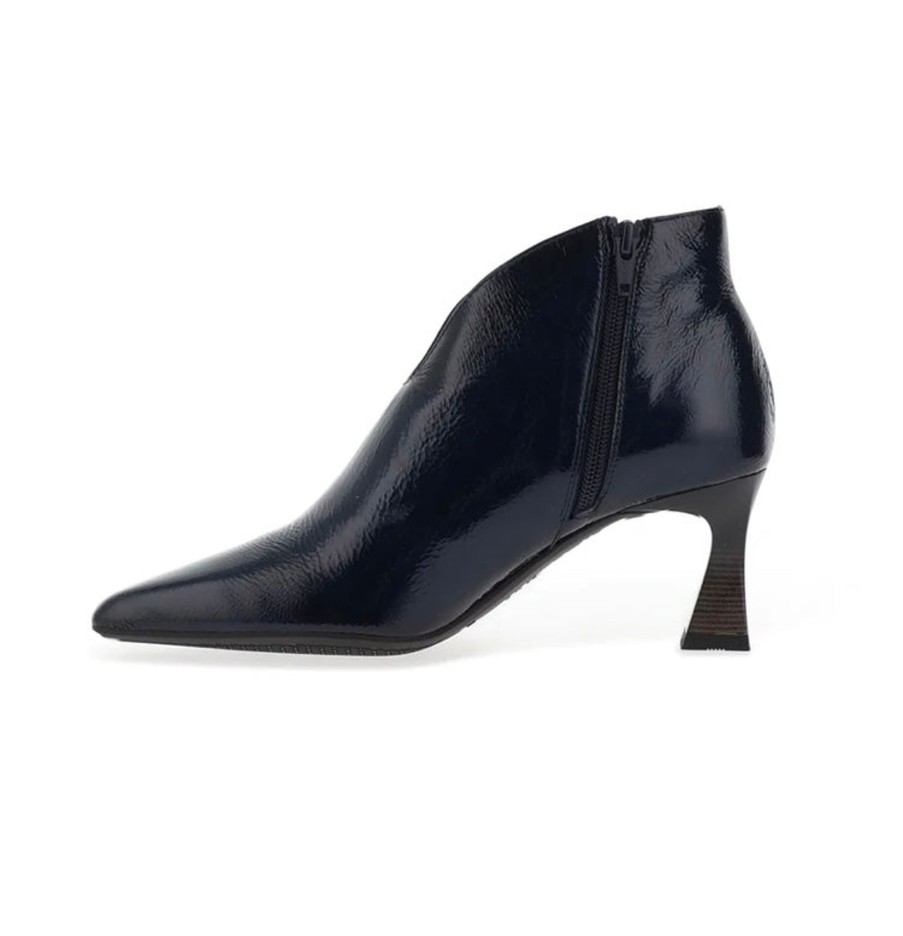 Footwear Hispanitas Ankle Boots | Hispanitas - H1233018 Navy Patent V Shaped Ankle Boot