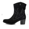 Footwear Rieker Ankle Boots | Rieker - Y2057 Black Suede Cowboy Boot