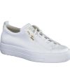 Footwear Paul Green | Paul Green - 5017 White Elastic Slip On Trainer