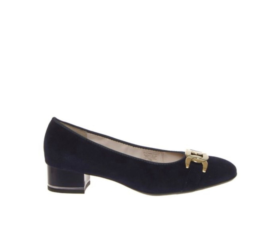 Footwear Ara | Ara - 11806 Navy Suede Court Shoe