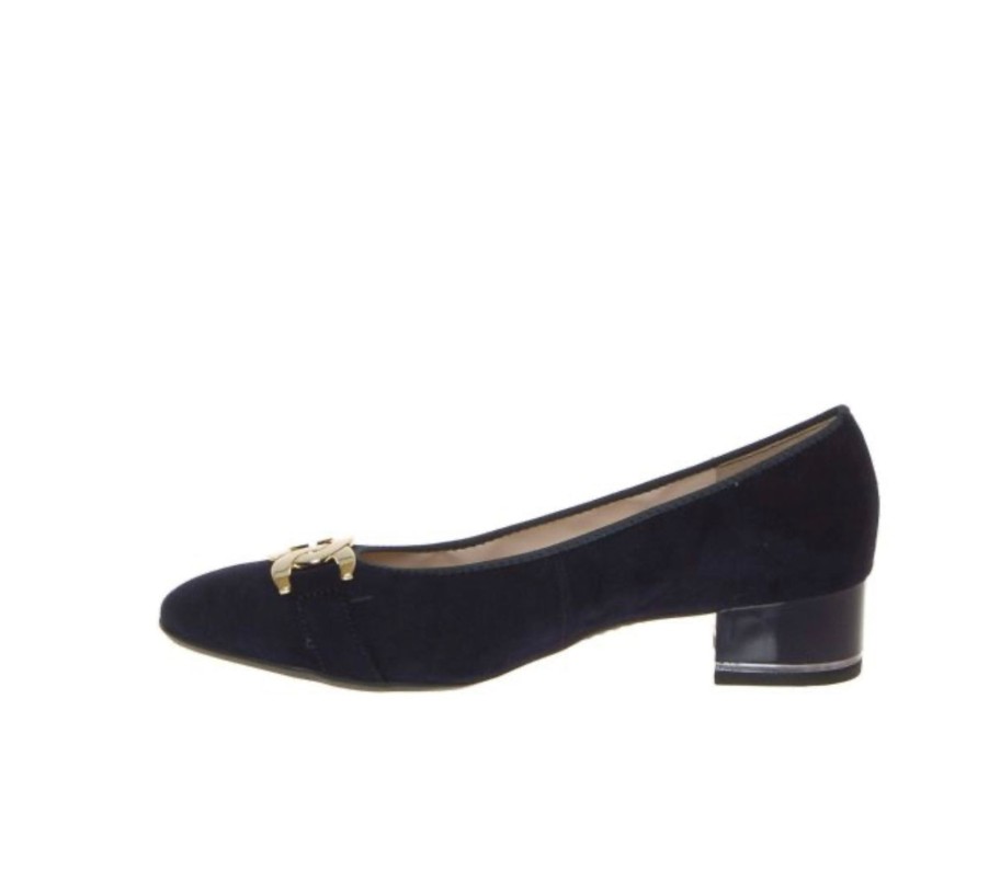 Footwear Ara | Ara - 11806 Navy Suede Court Shoe