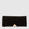 Bags Lodi | Lodi - Black Suede Clutch Bag