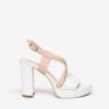 Footwear NeroGiardini | Nerogiardini - E307543D/707 Beige/White Criss Cross Platform