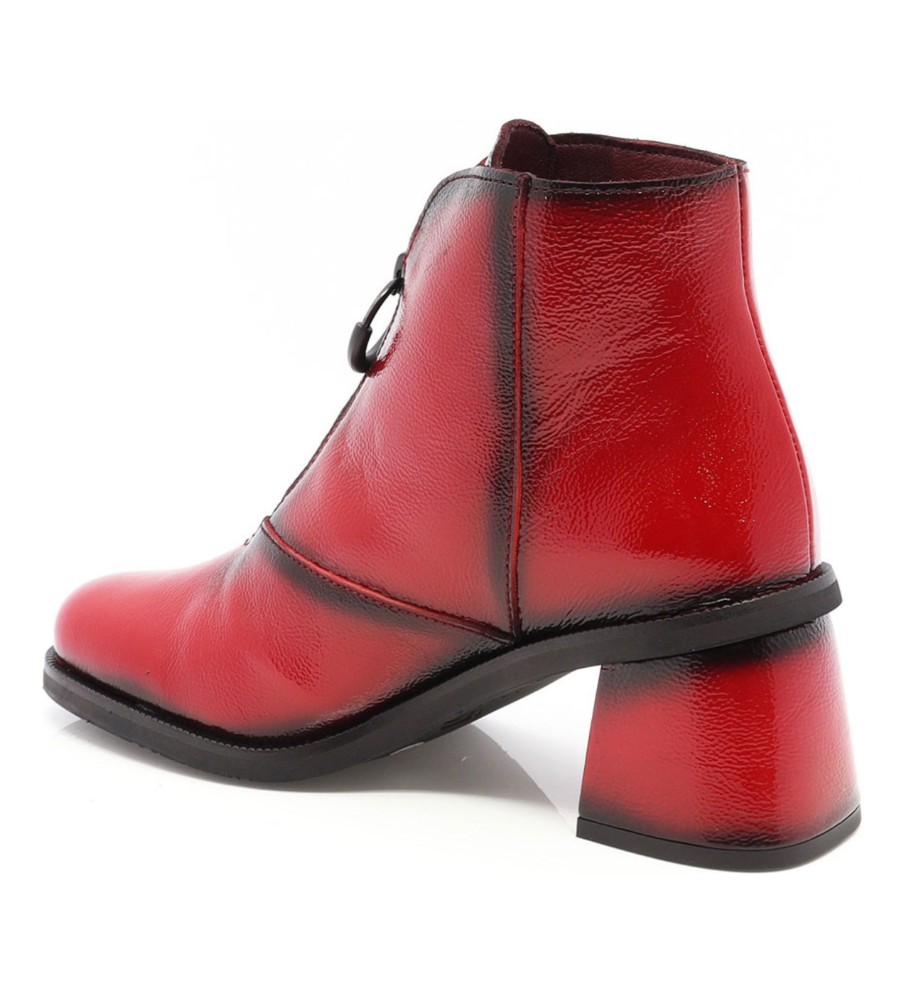 Footwear Jose Saenz Ankle Boots | Jose Saenz - 5461 Red Patent Ankle Boot