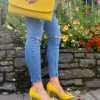 Footwear Rachel's | Rachels - Amarillo Medium Court Shoe With Diamonte