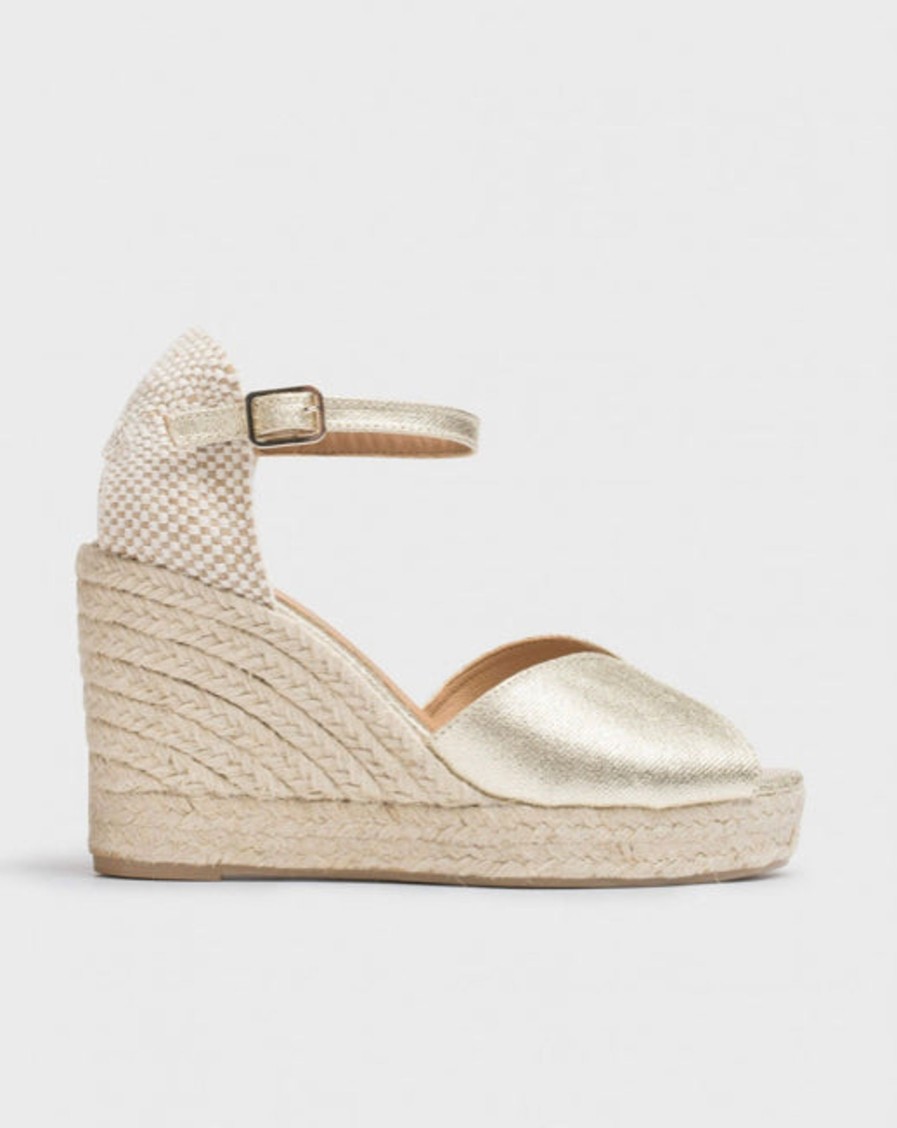 Footwear Wonders | Wonders - Yh-Pi150-G Gold Espadrille