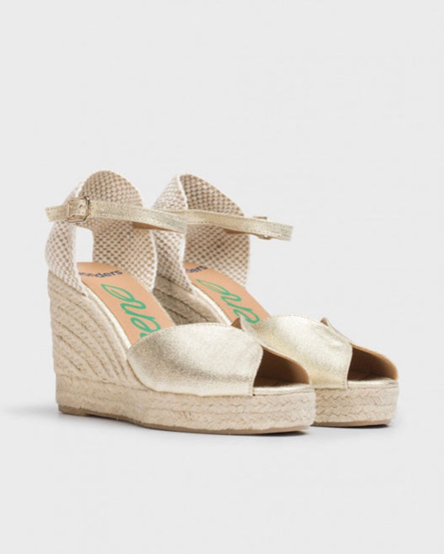 Footwear Wonders | Wonders - Yh-Pi150-G Gold Espadrille