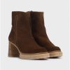 Footwear Wonders Ankle Boots | Wonders - Brown Leather Suede Ankle Boots