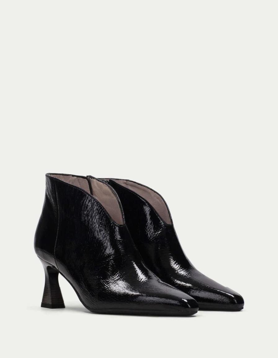 Footwear Hispanitas Ankle Boots | Hispanitas - H1233018 Black Patent V Shaped Boot