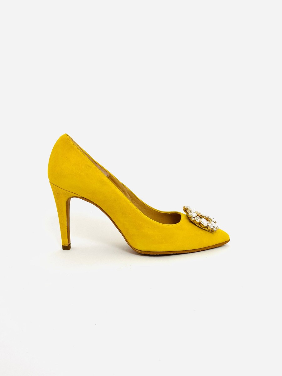 Footwear Rachel's | Rachels - Lime Court Shoe With Diamonte