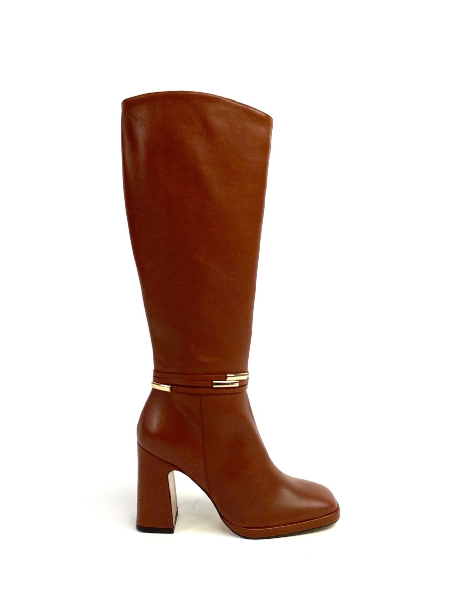 Footwear Lodi | Lodi - Kalima Tan Knee High Boot