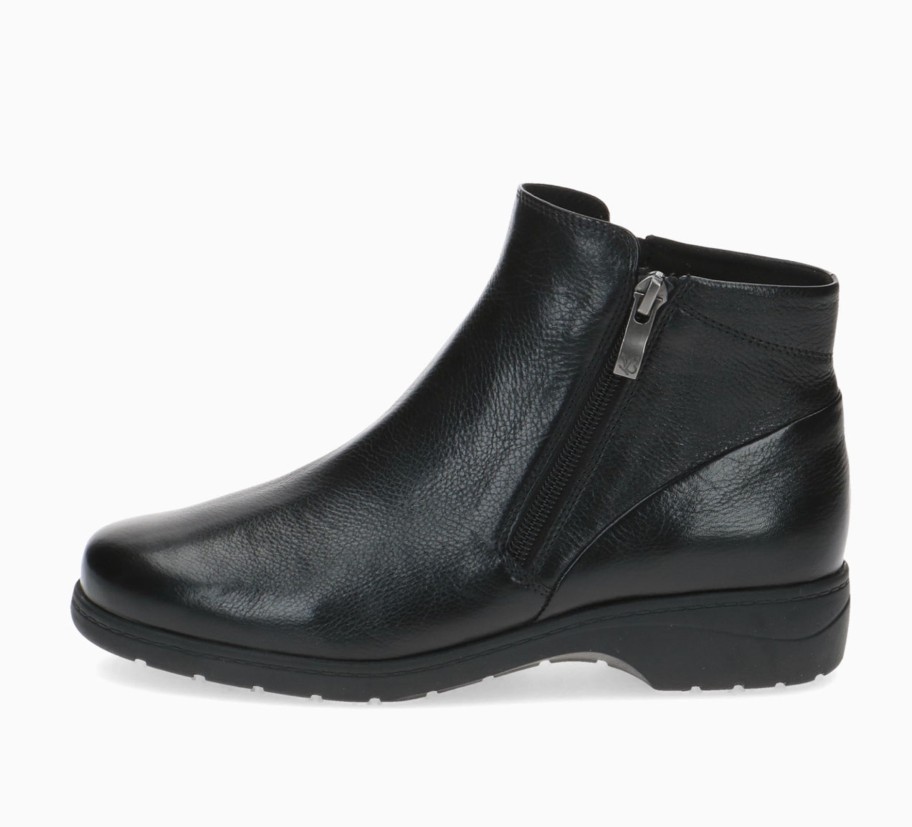 Footwear Caprice Ankle Boots | Caprice - 25305 Black Extra Wide Double Zip Boot