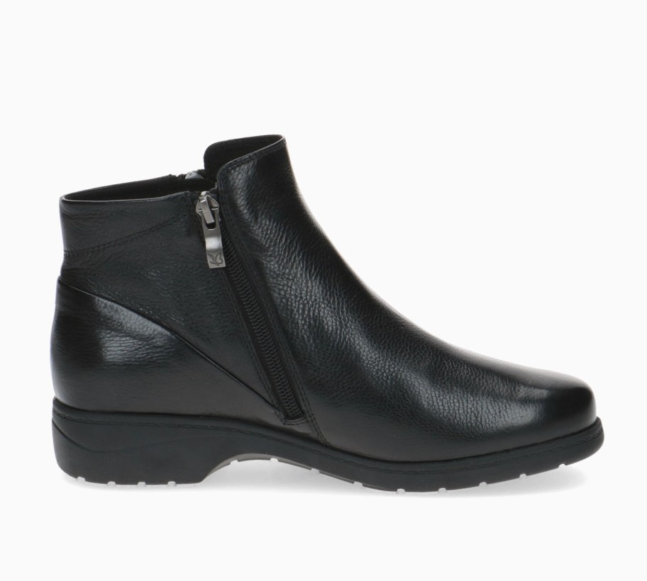 Footwear Caprice Ankle Boots | Caprice - 25305 Black Extra Wide Double Zip Boot