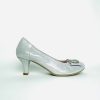 Footwear Le Babe | Le Babe - 3037S3 Silver Diamonte Kitten Heel