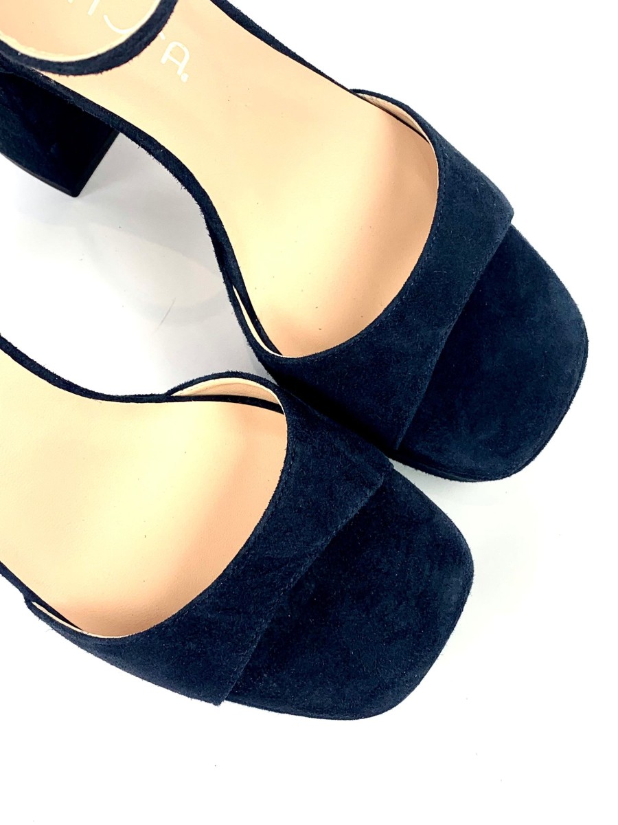 Footwear Unisa | Unisa - Upton Navy Suede Platform