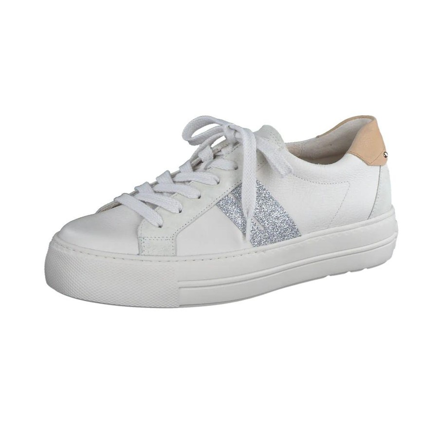 Footwear Paul Green | Paul Green - 5330 Ivory Laced Trainer