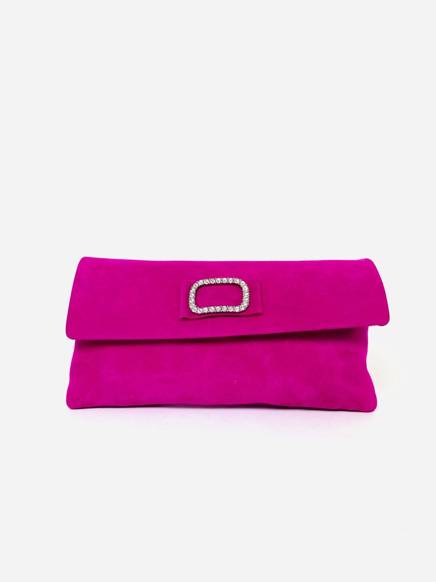 Bags Le Babe | Le Babe - Bopolly Fuschia Pink Clutch Bag