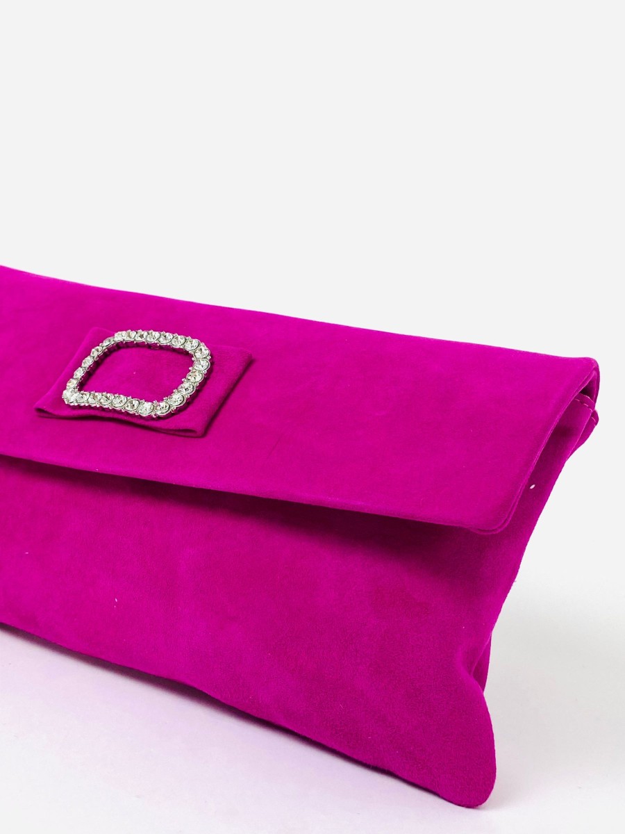 Bags Le Babe | Le Babe - Bopolly Fuschia Pink Clutch Bag