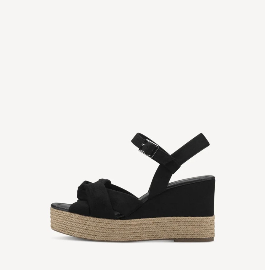 Footwear Tamaris | Tamaris - 28310 Black Wedge Sandal