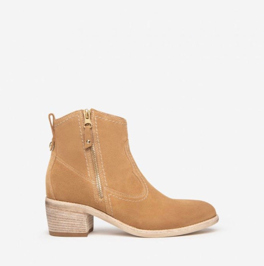 Footwear NeroGiardini Ankle Boots | Nerogiardini - Sand Suede Ankle Boot