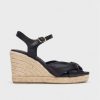 Footwear Wonders | Wonders - Yh-Ev42 Black Peeptoe Espadrille