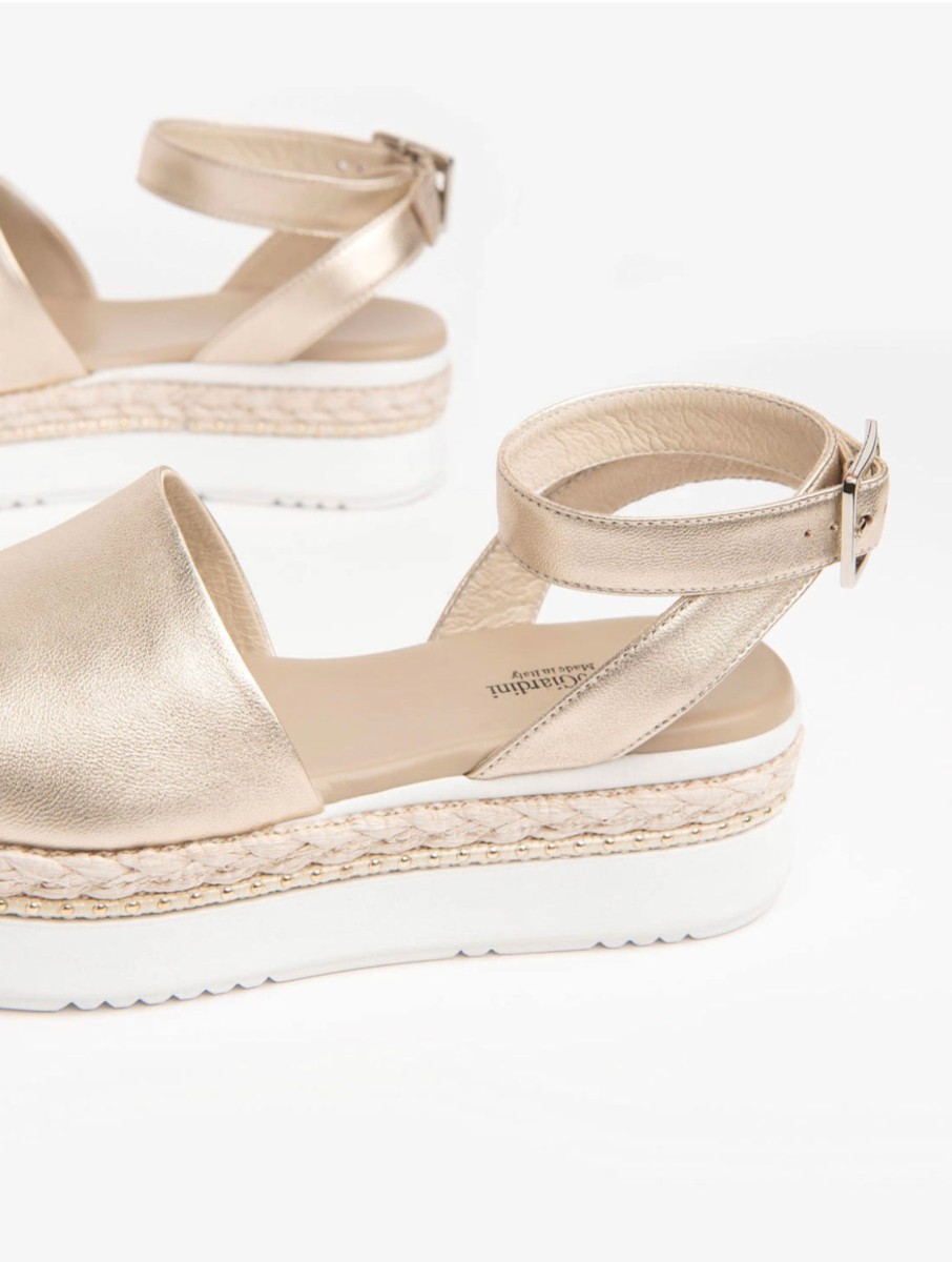 Footwear NeroGiardini | Nerogiardini - E218831D Gold Espadrille