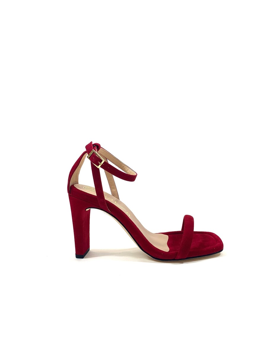 Footwear Unisa | Unisa- Red Suede Strap Sandal