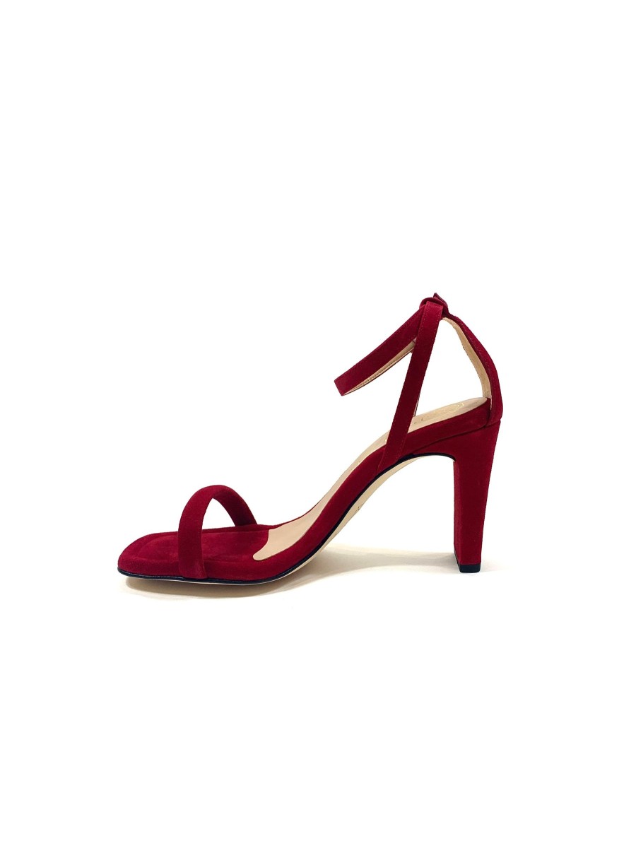 Footwear Unisa | Unisa- Red Suede Strap Sandal