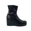 Footwear Jose Saenz Ankle Boots | Jose Saenz - 7226 Black Wedge Sock Boot