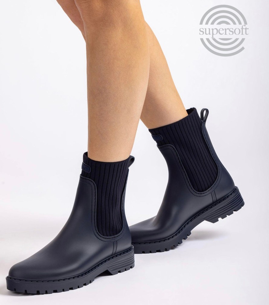 Footwear Unisa Waterproof Shoes & Boots | Unisa - Navy Funky Wellys