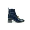 Footwear Hispanitas Ankle Boots | Hispanitas - Hi232993 Navy Patent Buckle Ankle Boot