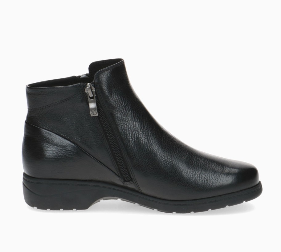 Footwear Caprice | Caprice - 25305 Black Extra Wide Double Zip Boot