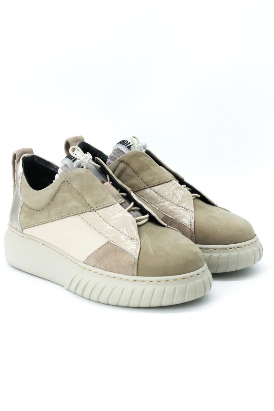 Footwear Andia Fora | Andia Fora - Liby Patch Beige Multi Trainer