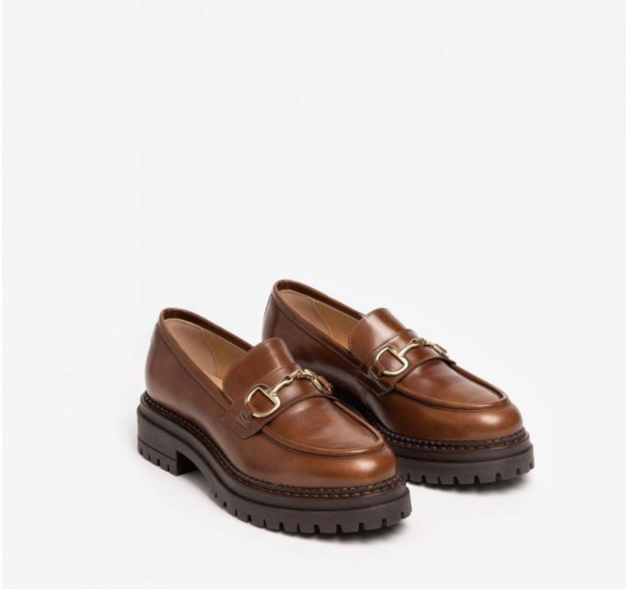 Footwear NeroGiardini | Nerogiardini - I217715D Brown Chunky Loafer