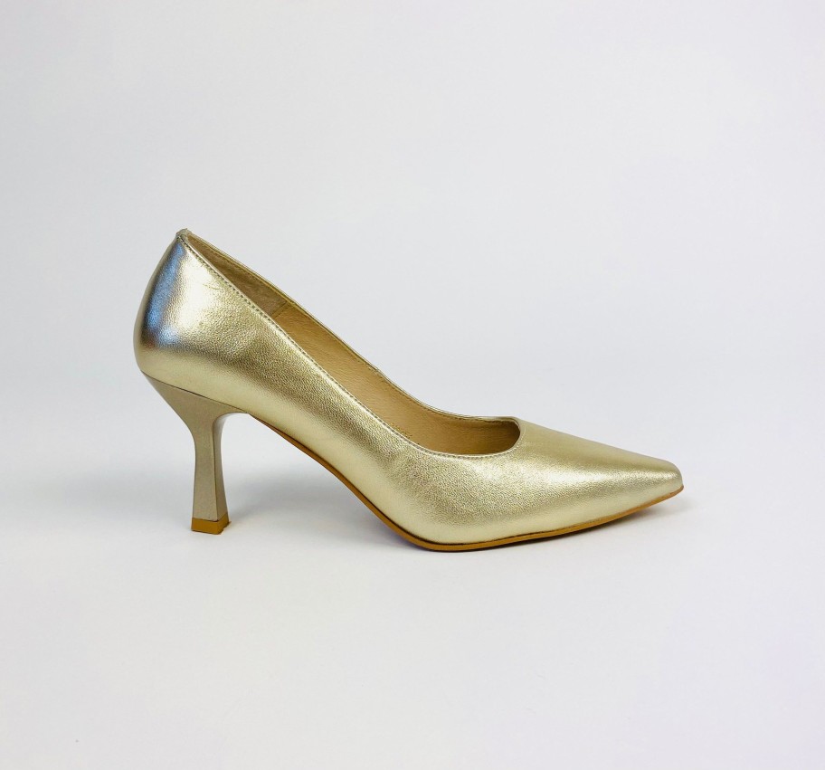 Footwear Rachel's | Rachels - Gold Court Shoe