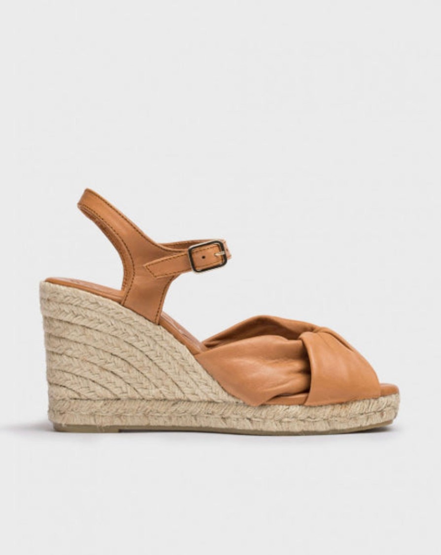 Footwear Wonders | Wonders - Yh-Ev42 Tan Peeptoe Espadrille