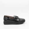 Footwear Wonders | Wonders - A-2453 Black Patent Wedge Loafer