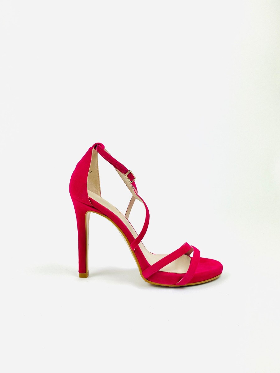 Footwear Lodi | Lodi - Yuriko-Cerise Pink Suede Sandal