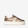 Footwear NeroGiardini | Nerogiardini - I308412D Bronze Ng Leather Trainer