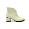 Footwear Loretta Vitale Ankle Boots | Loretta Vitale - A909B Beige Leather Ankle Boot